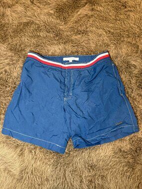 Parke & Ronen Men's Swim Trunks Size 31 Blue Designer Swim Shorts